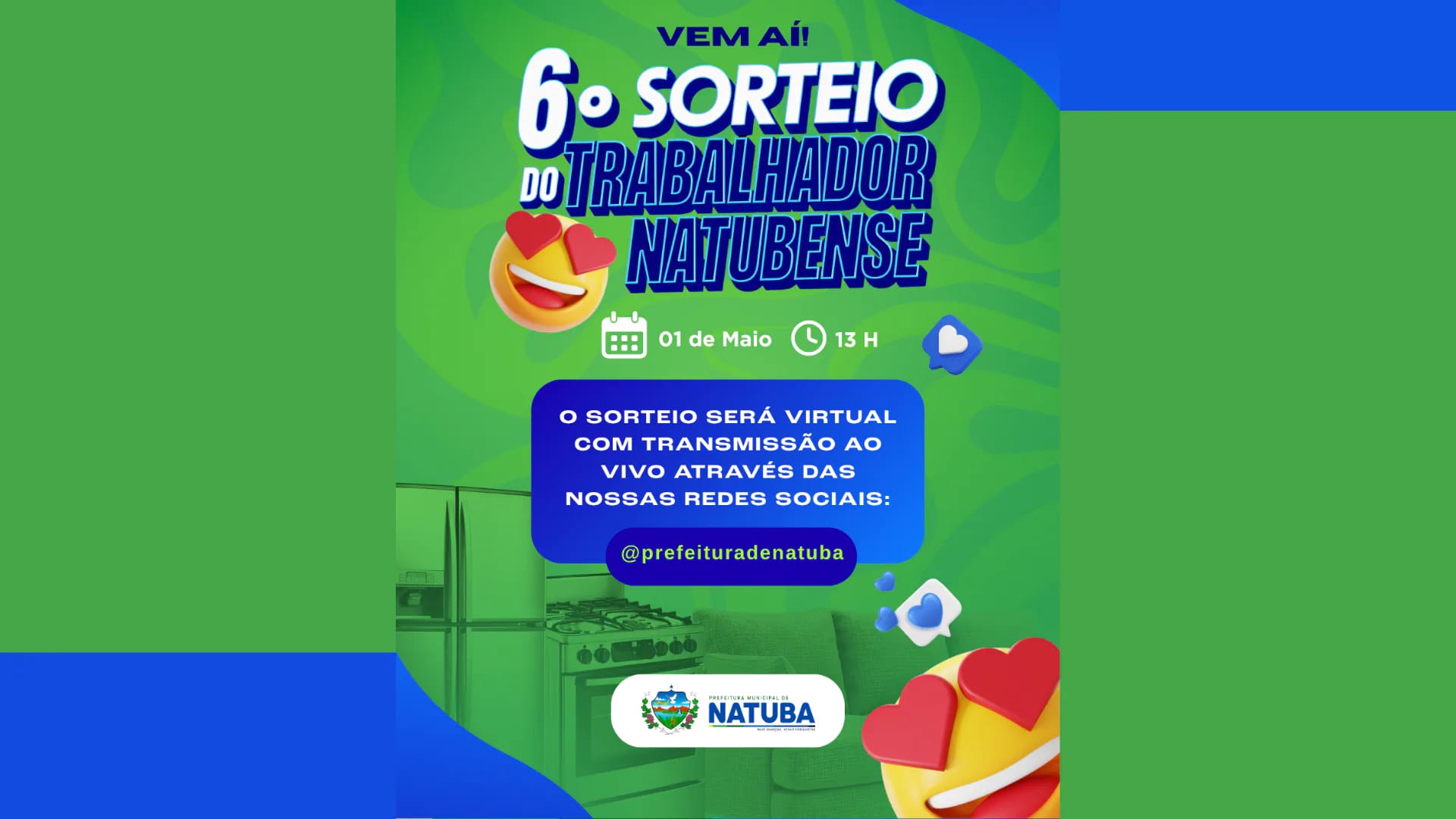 VEM AÍ!!! O 6º SORTEIO DO TRABALHADOR