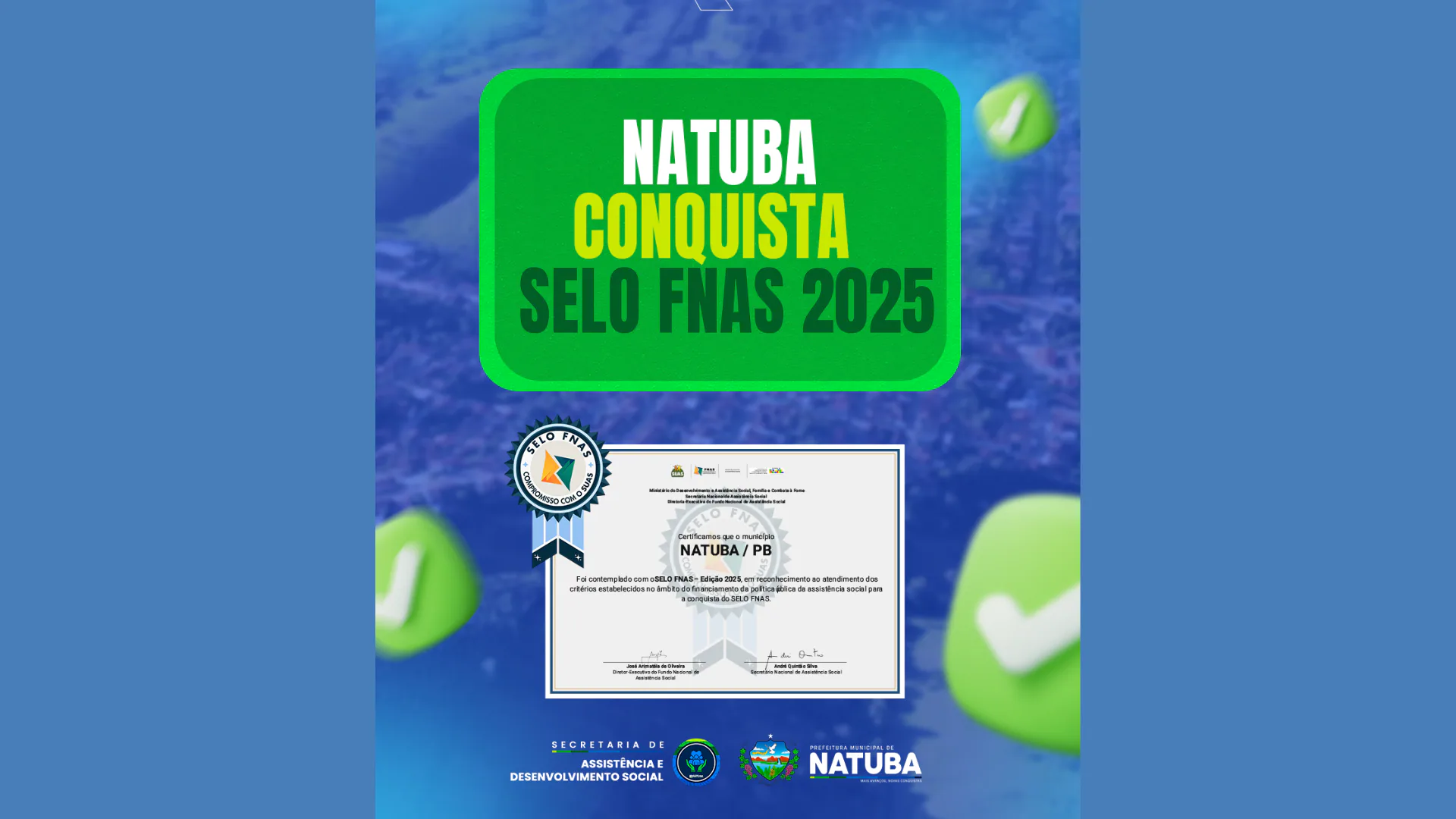 NATUBA É SELO FNAS