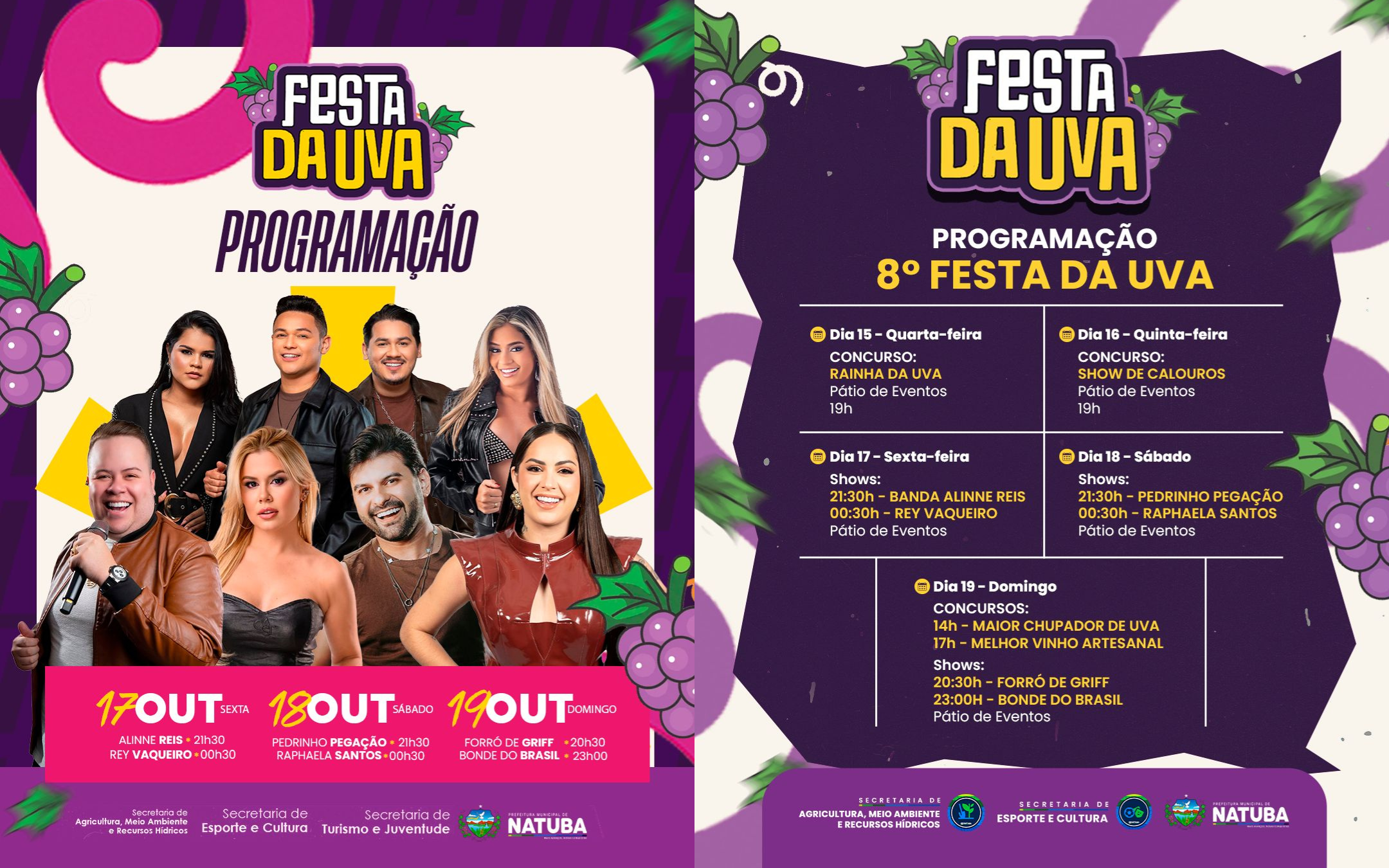 SE LIGA NA PROGRAMAÇÃO DA FESTA DA UVA